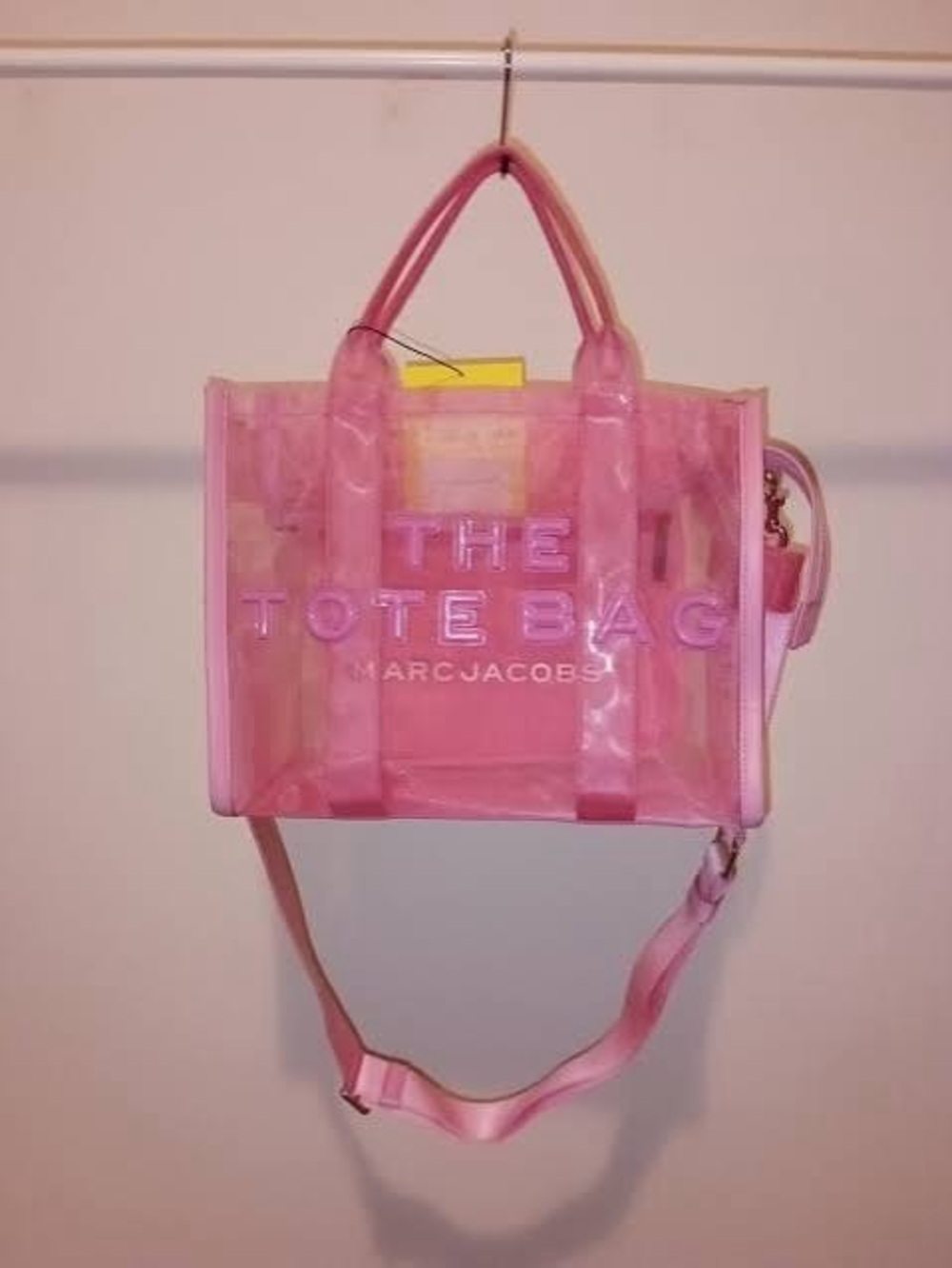 Marc Jacobs Pink Clear The Tote Bag - Hot Pink Shoulder Tote - Picture 4 of 4